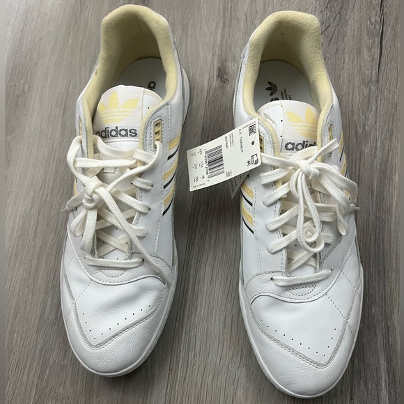 Adidas A R Low Leather Trainers BD7840 US 13 White/Grey/Yellow/Black ✨brand new✨ - Picture 2 of 6